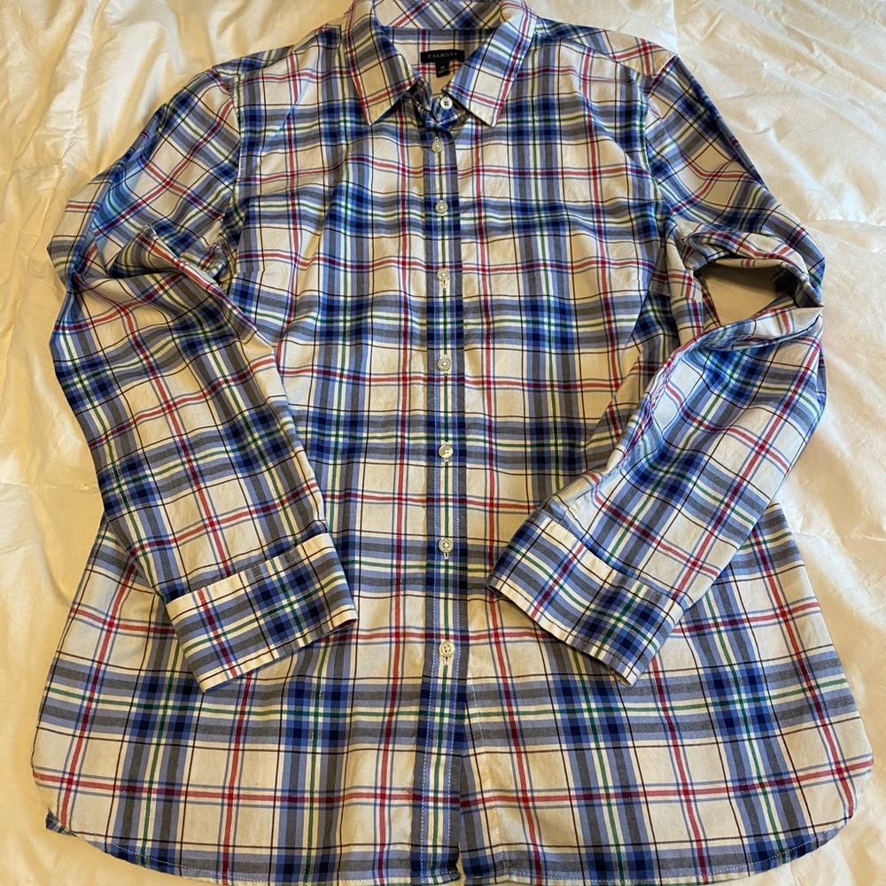 Talbots Plaid Button Down